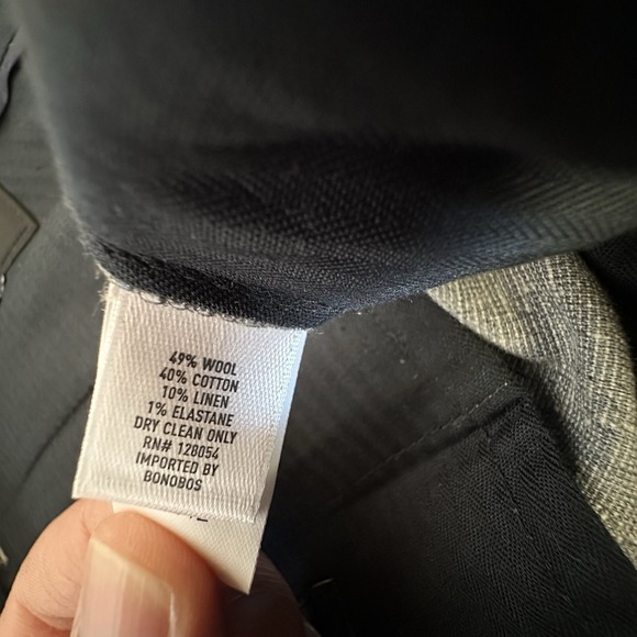 Bonobos Tollegno 1900 3D Wool Cotton Linen Textured Pants 31(32)X 32 Tailored - Picture 15 of 16